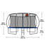Trampoline citrouille de 14 pi, trampoline d'extérieur avec panier de basketball, filet d'enclos et échelle