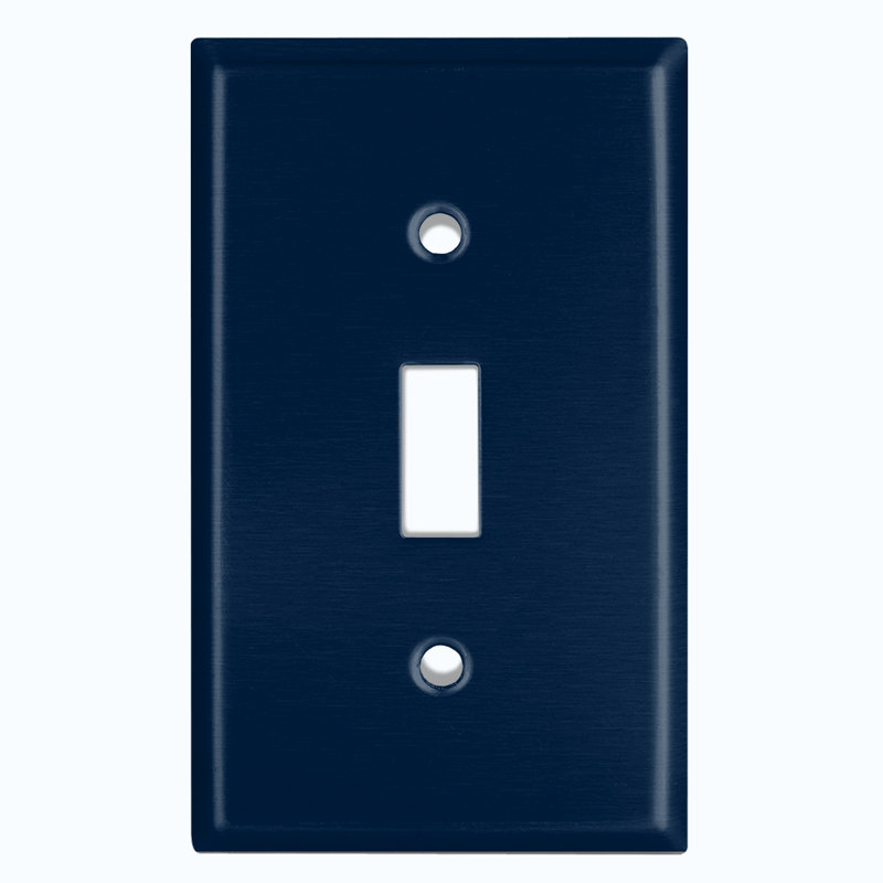 No Subject 1 - Gang Toggle Light Switch Standard Wall Plate, Navy
