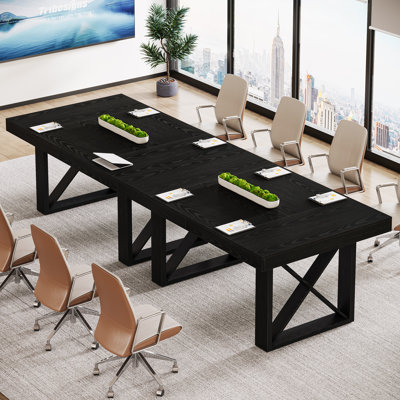 63'' Farmhouse Conference Tables, Rustic Wood Meeting Tables, Seats 4–6 Each