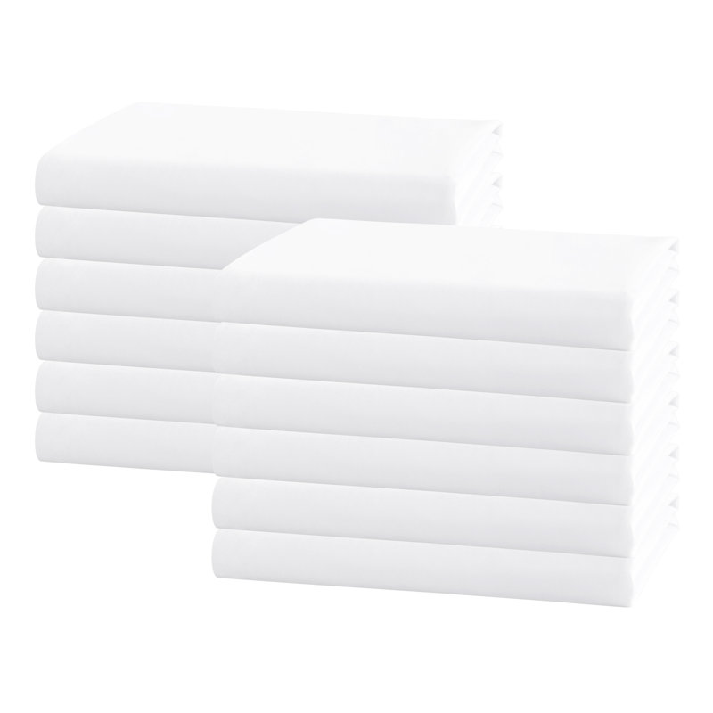  Housse de coussin en microfibre, Taies d'oreiller pour grand lit, Blanc