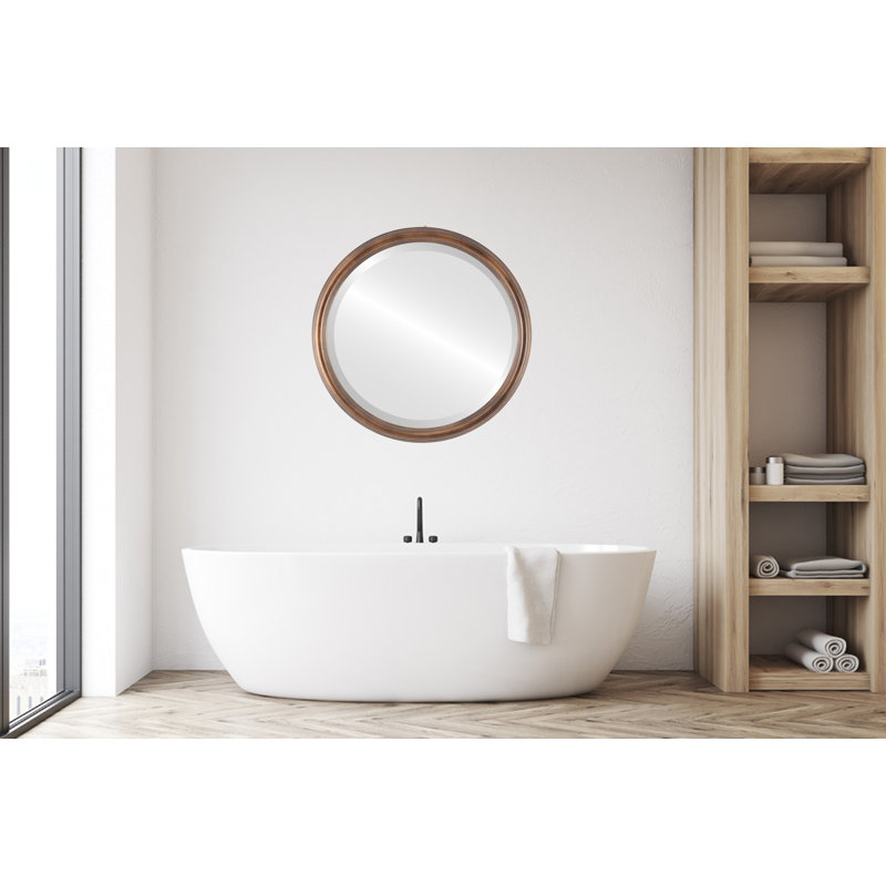 Miroir décoratif biseauté traditionnel Wooler, 19 po x 19 po