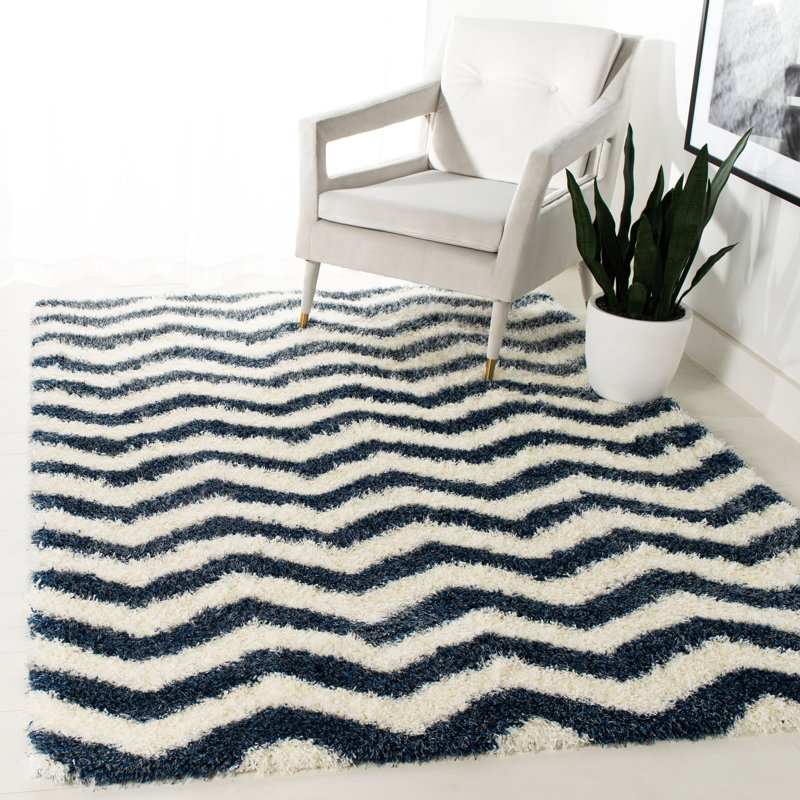 Sgm-Amhold Shag Performance Chevron Rug, Rectangle 8' x 10'