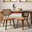 Faux Leather Upholstered Side Chair Dining Chair And Walnut Wood Finish-154983807-136400898