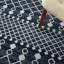 Tapis bleu marine / gris 2 pi 3 po x 10 pi Palermo-113035427