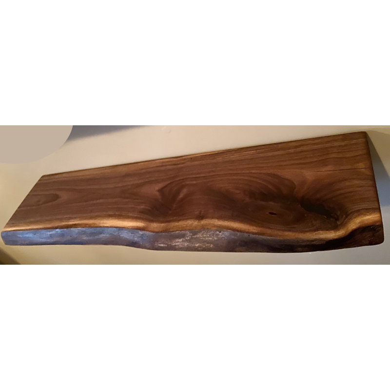 Tablettes murales flottantes en bois de noyer, H 2 po x l 12 po x P 9 po