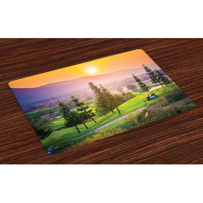 Ashok Nature Golf Spring Sunset Placemat