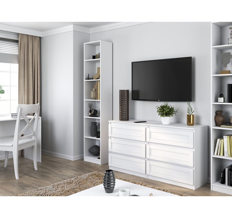 200cm H x 40cm W Particle Board Standard Bookcase