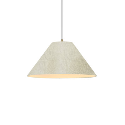 Radiance - Avola 1-Light Pendant - Matte White with Champagne Gold internal - Matte Black - 11"W x 5.5"H - Replaceable Bulb - White Cord