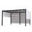 Sunjoy Outdoor Pergola 10 x 12 ft. Steel Pergolas with White Adjustable Shade and Privacy Screen for Backyard