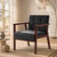  Fauteuil d'appoint en bois noir Pu