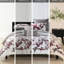 Housse de couette pour très grand lit - coton, motif de losanges, fleurs de cerisier en fleurs élégantes 100% coton, motif floral, attaches intérieures,