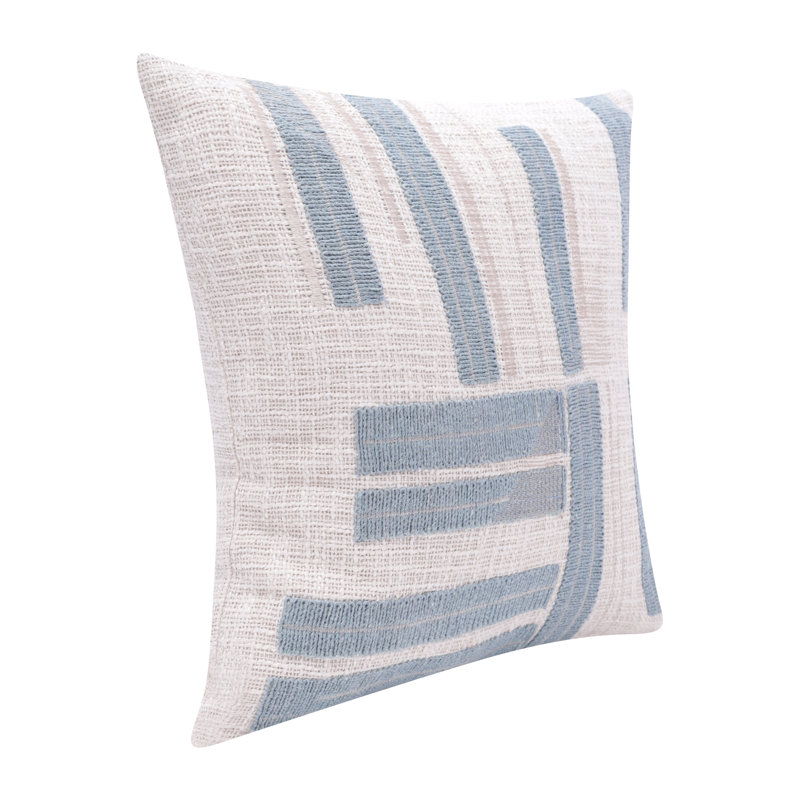 Coussin en coton Malachy, Bleu clair, Inférieur
