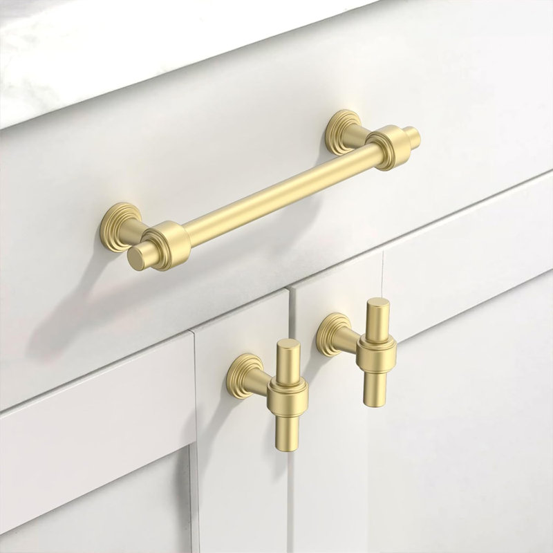 Paquet de 10 boutons d'armoire - Quincaillerie d'armoire de cuisine robuste en métal solide pour tiroirs, commodes, armoires - Antirouille et facile à installer
