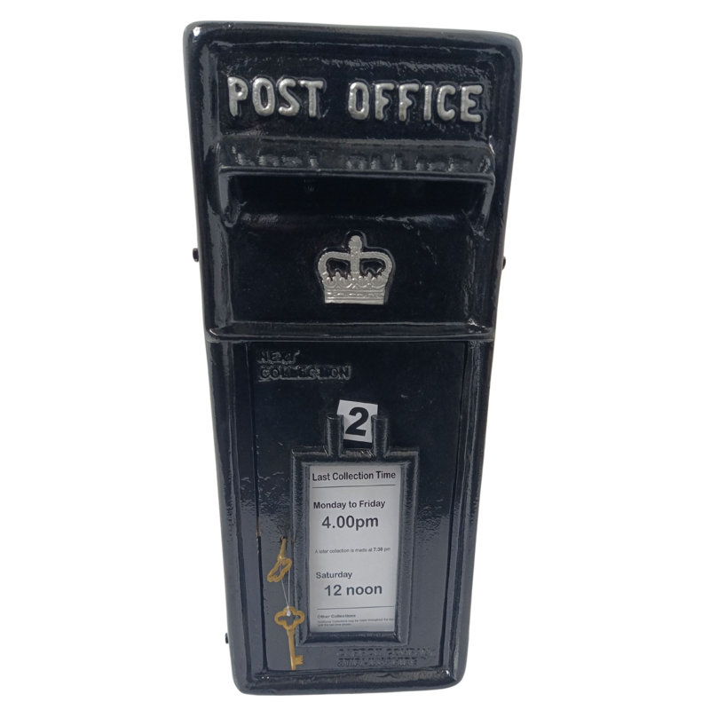 Ivanhoe Metal Wall Mounted Post Box, Black