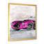 «Beautiful Old Magenta Car on Grey», peinture sur toile-67323597-67323607