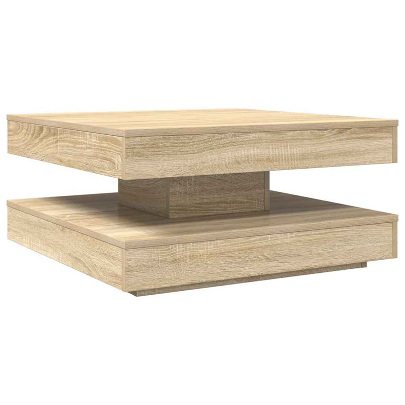 Coffee Table with Storage, Sonoma Oak, 34.5" H x 70" L x 70" W