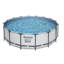 Steel Round Frame Set Pool 76cm H x 366cm W x 366cm L , with Pump Included-93754900