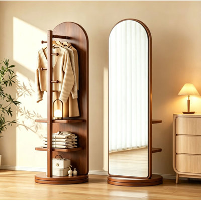 Solid Wood Freestanding 4 - Hook Coat Rack