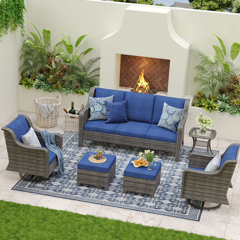 Tojuana 7 - Person Outdoor Seating Group with Cushions