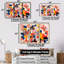 «Colorful Crayon Art Minimal Retro Red», ensemble de reproduction d'art abstrait-1950317342-1950317341