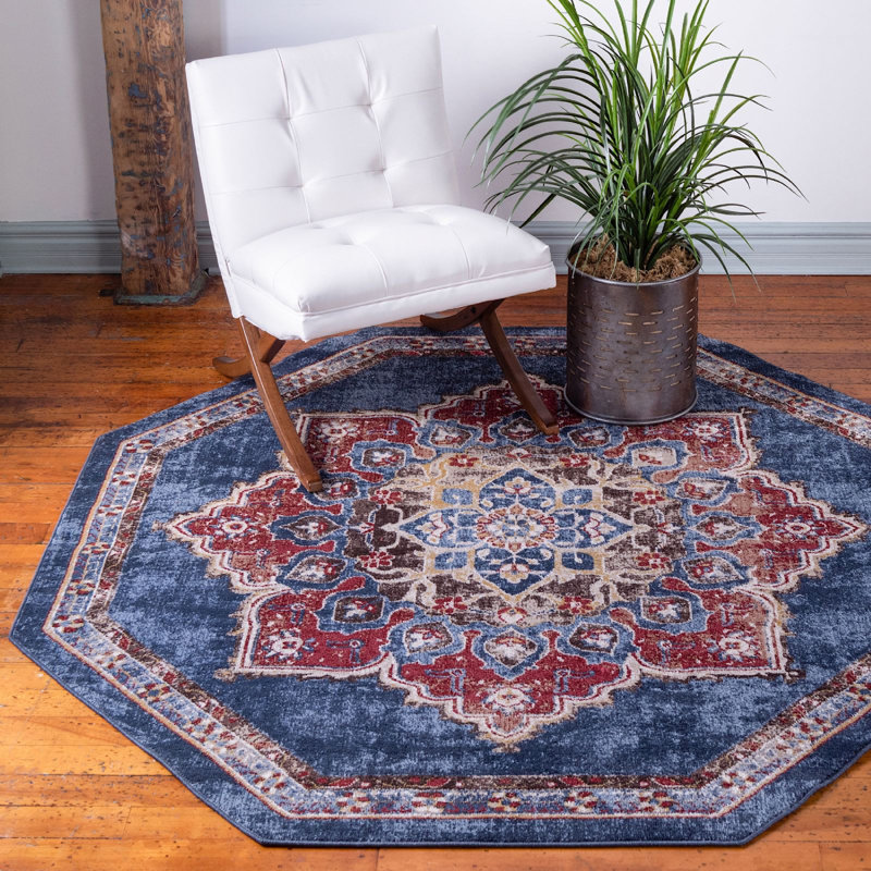 Tapis traditionnel Ulla couleur arctique, Octogone 7 pi