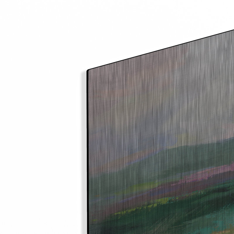  «April Slopes» par Silvia Vassileva, art mural en métal, 48 po x 24 po, H 24 po x l 48 po