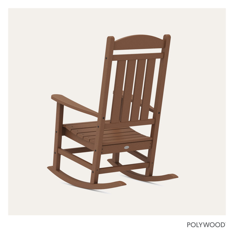 POLYWOOD Rocker Rocking Chair, Teak