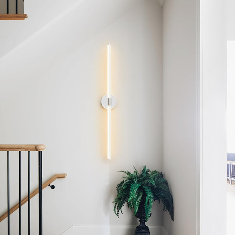 Luminaire à DEL à intensité variable pour meuble-lavabo avec éclairage complet à 360 °, applique murale moderne pour salle de bain, chambre à coucher et salon