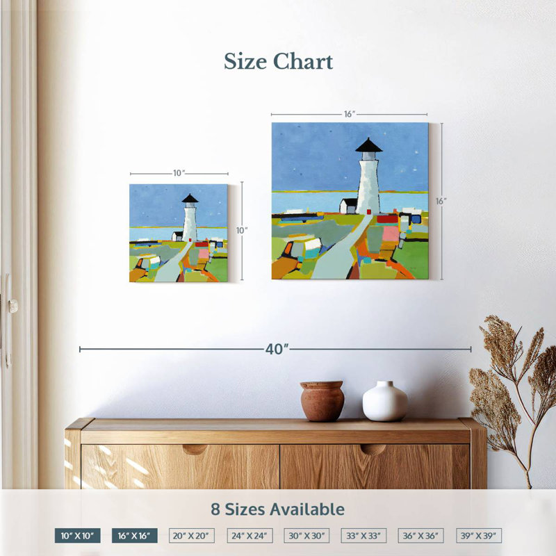 Aletra Way To The Lighthouse, 10" H x 10" W