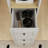 73" Tall Slim Storage Cabinet, 3-Tier Media Storage Cabinet With 3 Drawers And 2 Hooks, Bookcase Display Storage Shelves, Cube CD, DVD, Game Console Storage Cabinet-Antique White(1 pc)