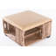 Krugerville 82cm Wide Square Striped Ottoman with Storage-453273903