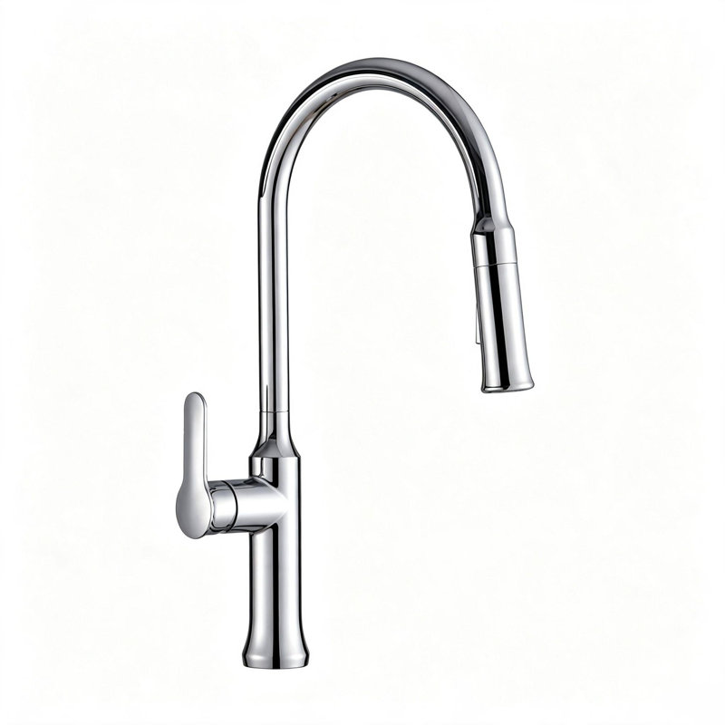 Topcraft Single Handle Single Hole Pull Down Kitchen Sink Faucet