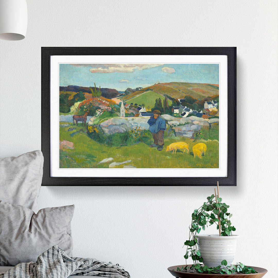 The Swineherd by Paul Gauguin - Picture Frame Painting