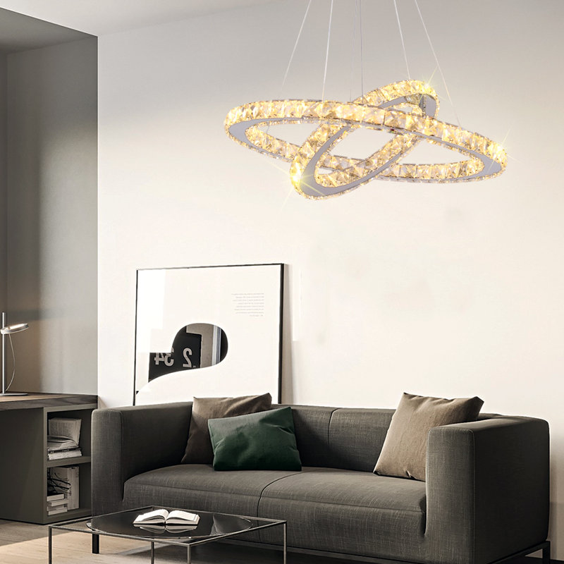 Goulder 1 - Light Chrome LED Crystal Pendant