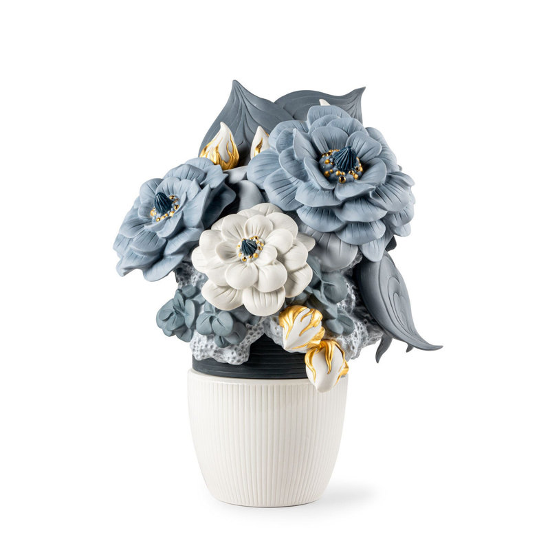 Porcelain Arrangement in Vase, Blue