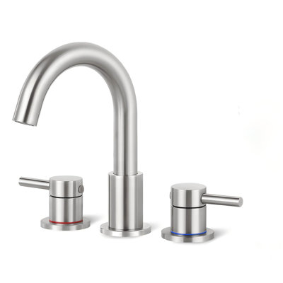Robinet de salle de bain surdimensionné avec bonde escamotable, robinet de salle de bain à 2 poignées pour lavabo à 3 trous de 6 "à 12"