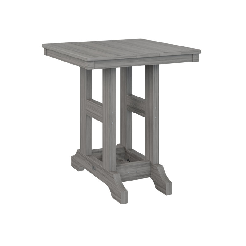 Table de bar carrée 28 po Berlin Gardens Garden Classic, Bois flottant gris, H 39,5 po x l 28 po x P 28 po