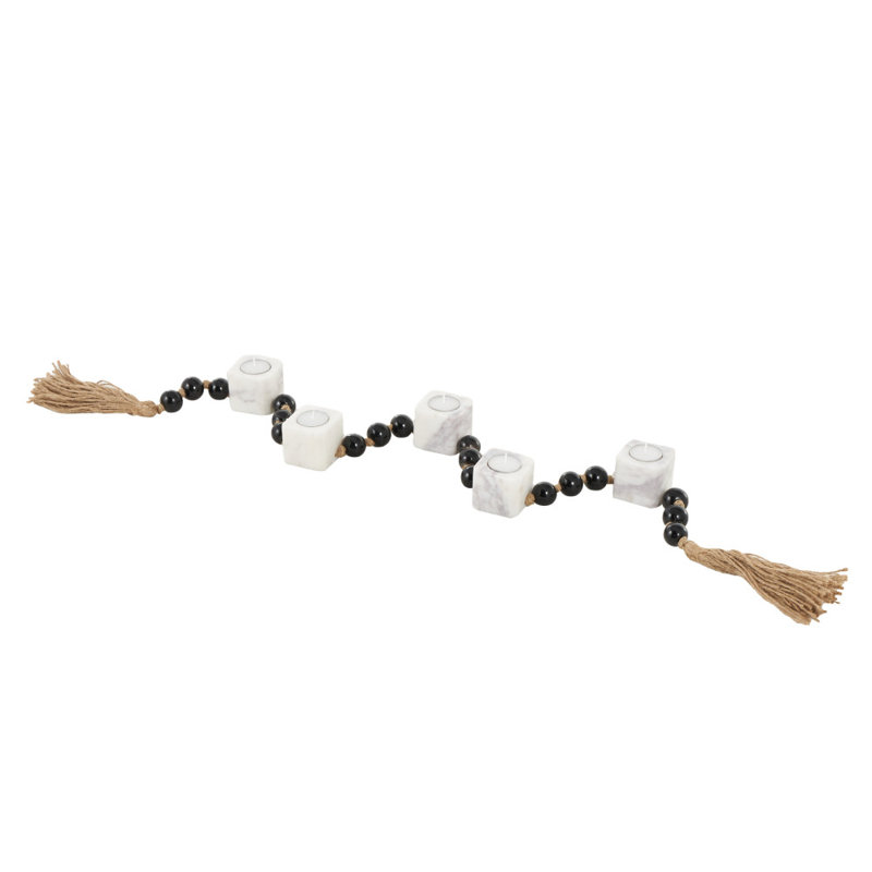 Porte-bougie blanc Cole and Grey, H 2,1 po x l 52 po x P 2,1 po