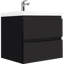 Meuble-lavabo flottant mural avec lavabo en résine et rangement-2109870080