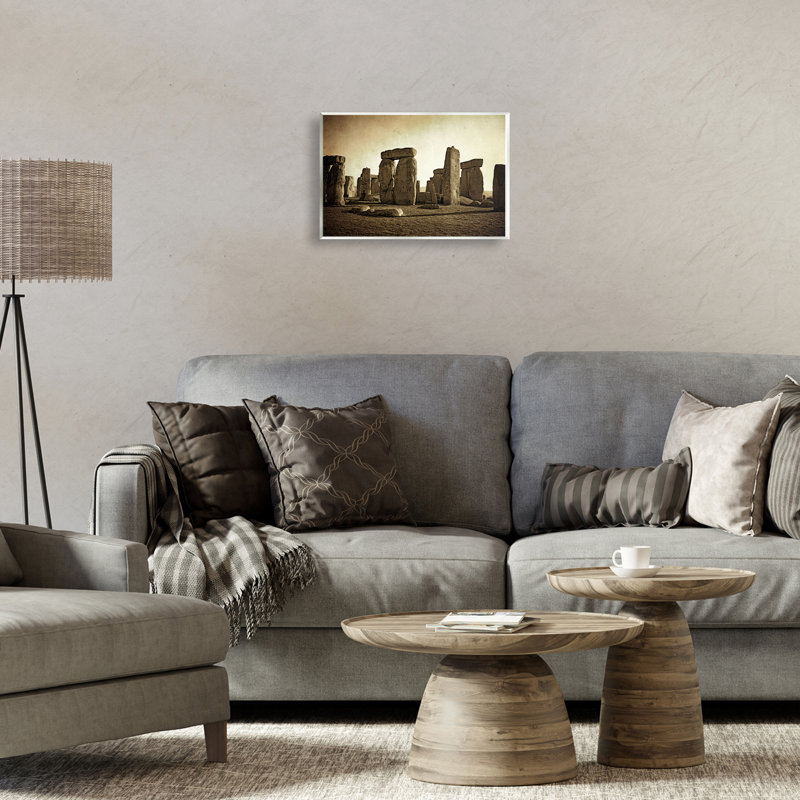 "Distant Stonehenge", sépia, art mural par Graffi *ee Studios, H 10 po x l 15 po