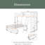 Lit superposé simple à 6 tiroirs avec bibliothèque Furiosa par Harriet Bee-35124398