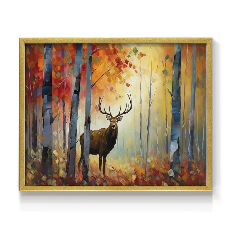 Faune, série V, reproduction encadrée, H 11 po x l 14 po, Doré