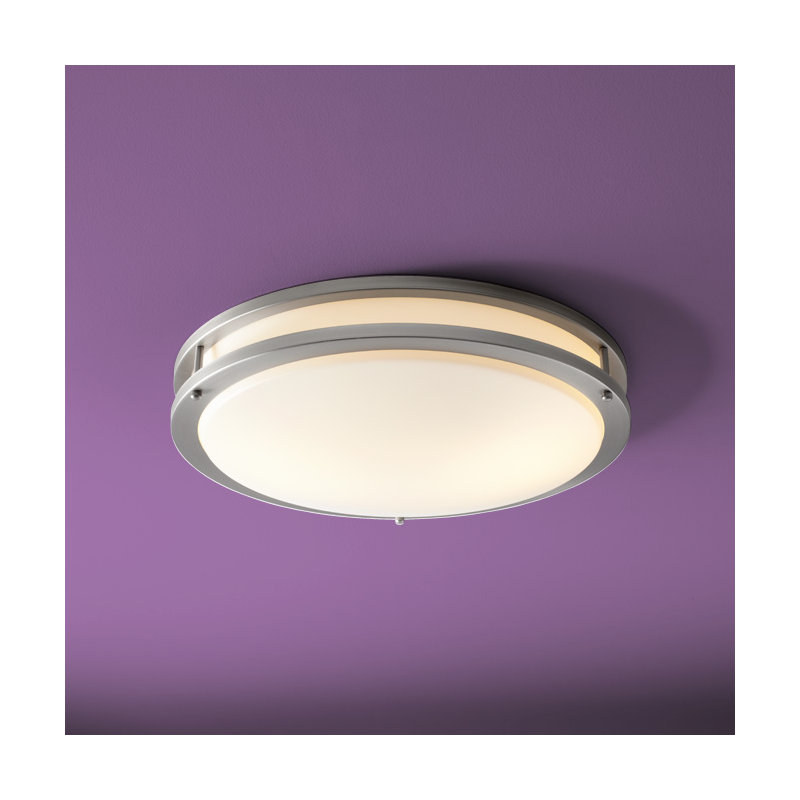 Oracle Acrylic Flush Mount, Satin Nickel