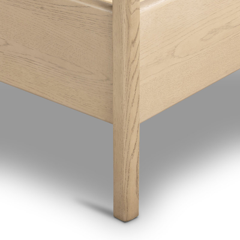 Rosedale Upholstered Bed, King, Tan/White