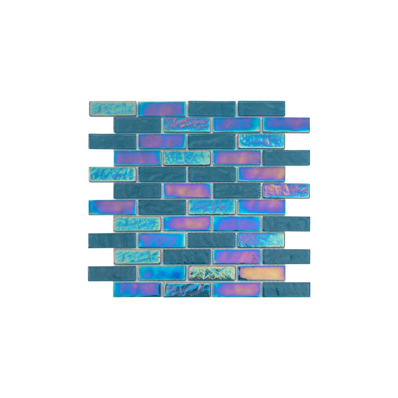 Carrelage mosaïque en verre pour piscine, Bleu Norweigan