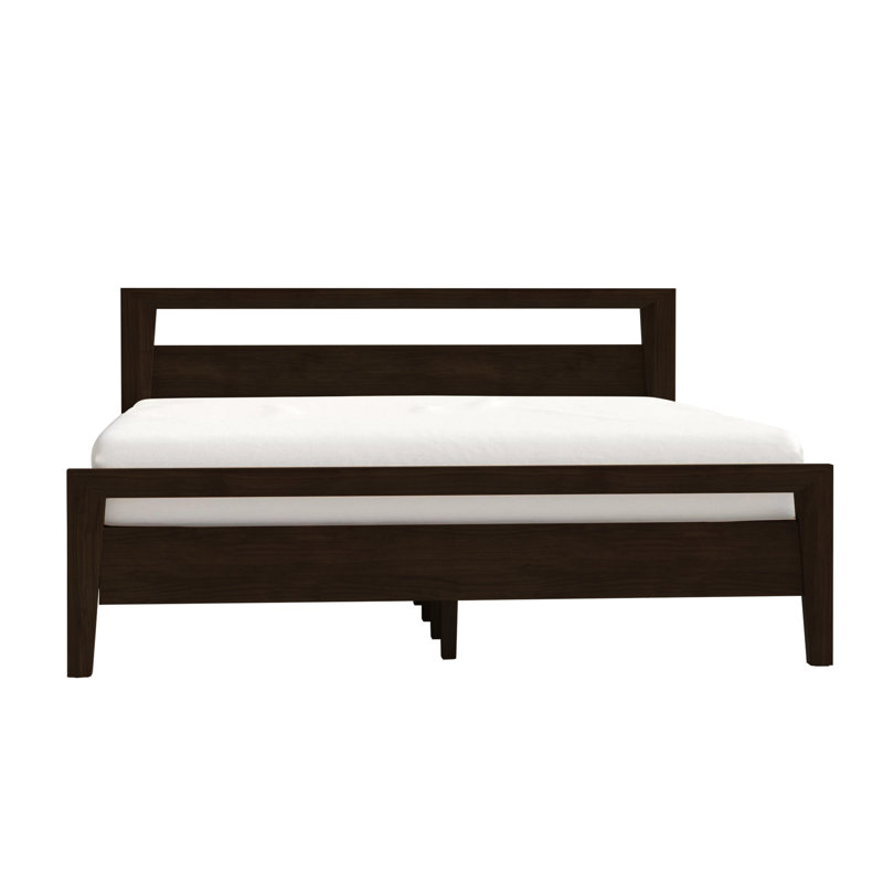 Mansfield Solid Wood Platform Bed, King, Smoke Cherry