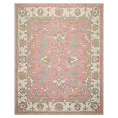 Tapis oriental multicolore crocheté à la main Agra