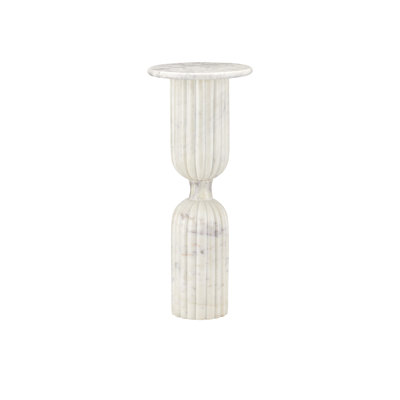 Passementerie White Marble Drinks Table