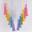 Décoration murale arc-en-ciel en macramé, tapisserie arc-en-ciel en coton tissé à la main pour décoration intérieure, rose