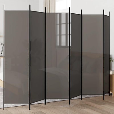 vidaXL 6-Panel Room Divider Anthracite 118.1"x78.7" Fabric